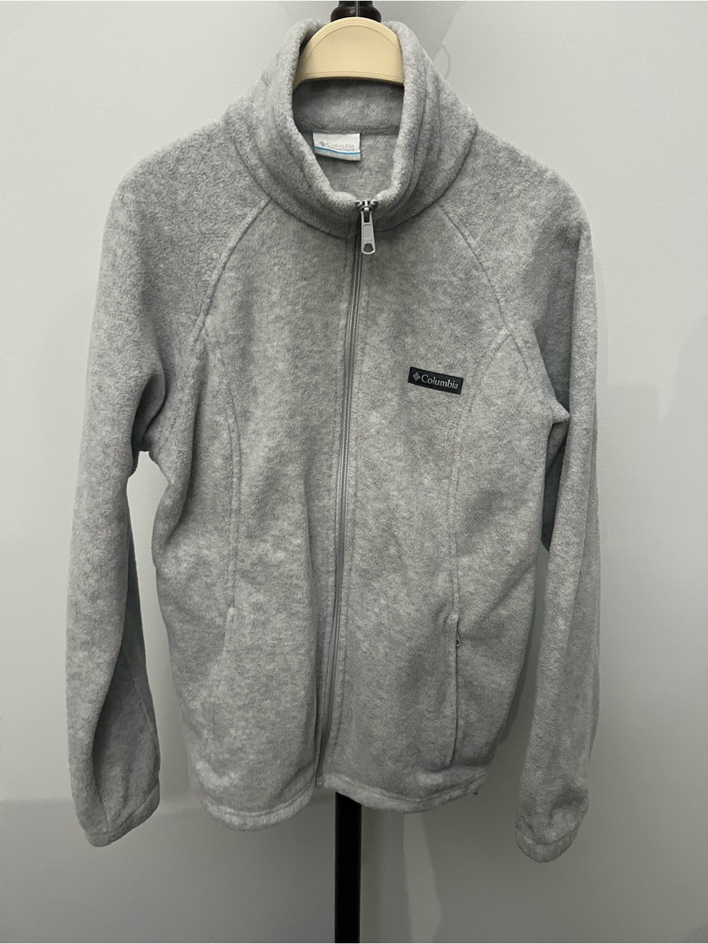 Columbia Women's Light Gray Full-Zip Fleece Jacket